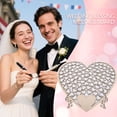 thumbnail image 1 of "Heart Shaped Wedding Guest Book Sign Wooden Board With Intricate Heart Patterns & Ideal For Collecting Well Wishes At Weddings & Special Events", 1 of 7