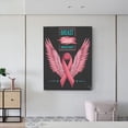 thumbnail image 6 of Kdxio Ribbon With Angel Wings Pattern Canvas Wall Art 12x16 Inches - Waterproof HD Print Solid Wood Frame for Living Room & Bathroom,Vertical, 6 of 8
