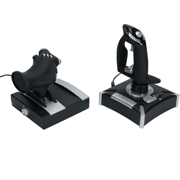 Flight Simulator Control, Flight Simulation Joystick 16 Independent Programmable Keys Plug and Play Double Pole for Practice Game