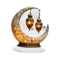 thumbnail image 3 of Adorno Eid Mubarak, decoración lunar de Ramadán, 2D, ligero, creativo, decorativo para mesa Estilo B, 3 of 9