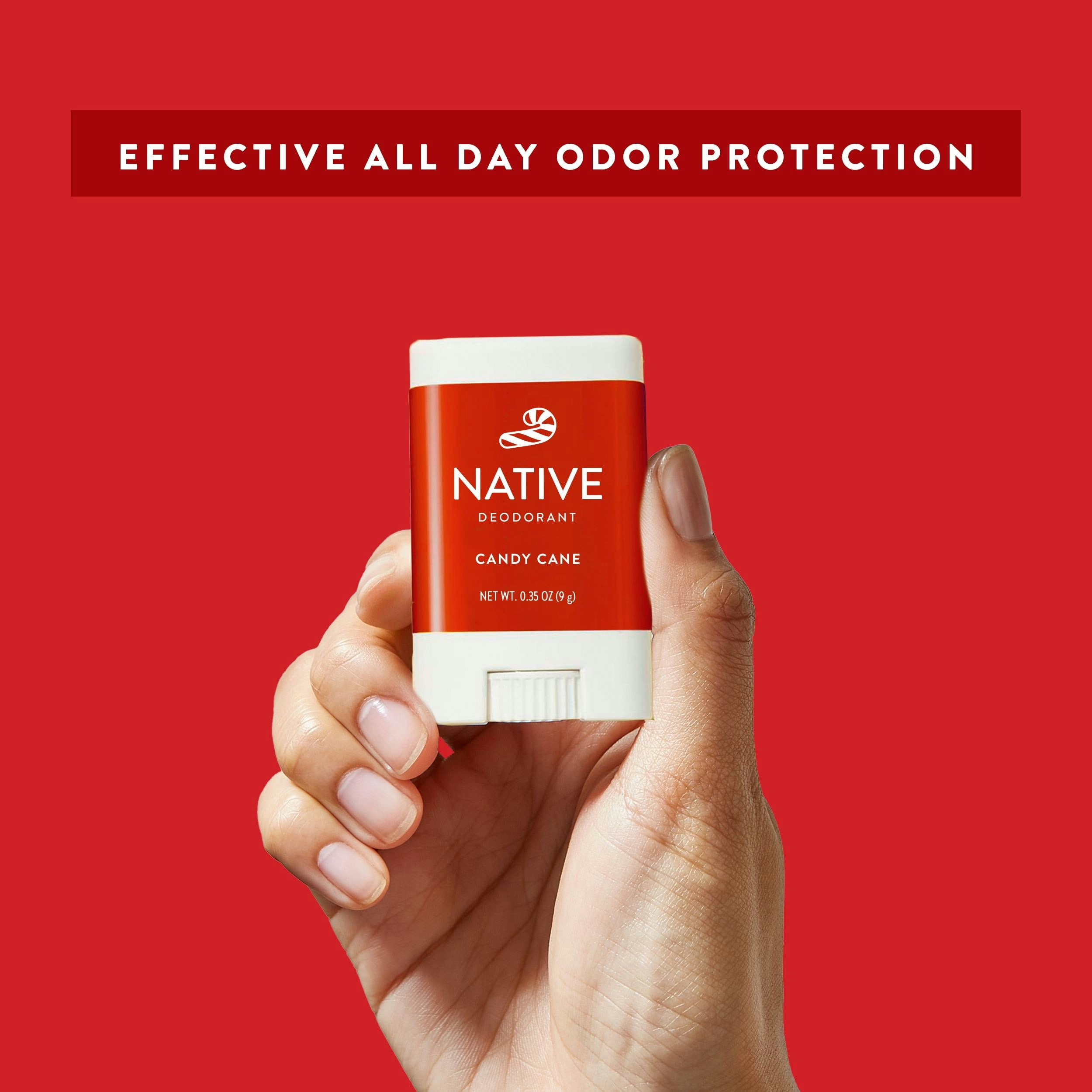 (2 pack) Native Limited Edition Candy Cane Mini Deodorant, 0.35 oz