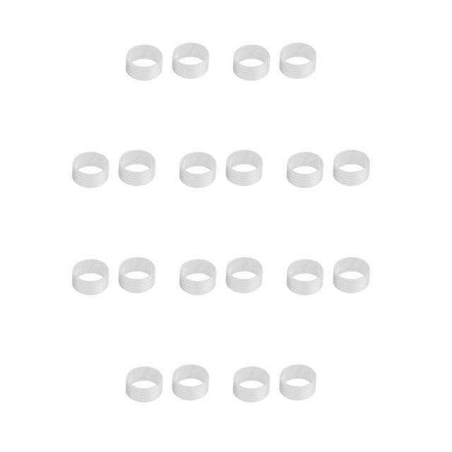 Eigraketly Anillo de mango de raqueta de tenis de 2 piezas, banda de fijación decorativa elástica extraíble portátil, accesorios de sobregrip para Blanco 10piezas Eigraketly CBP161134