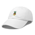 thumbnail image 5 of Dalix Pineapple Embroidered Cap Cotton Baseball Summer Cool Dad Hat Mens in White, 5 of 5