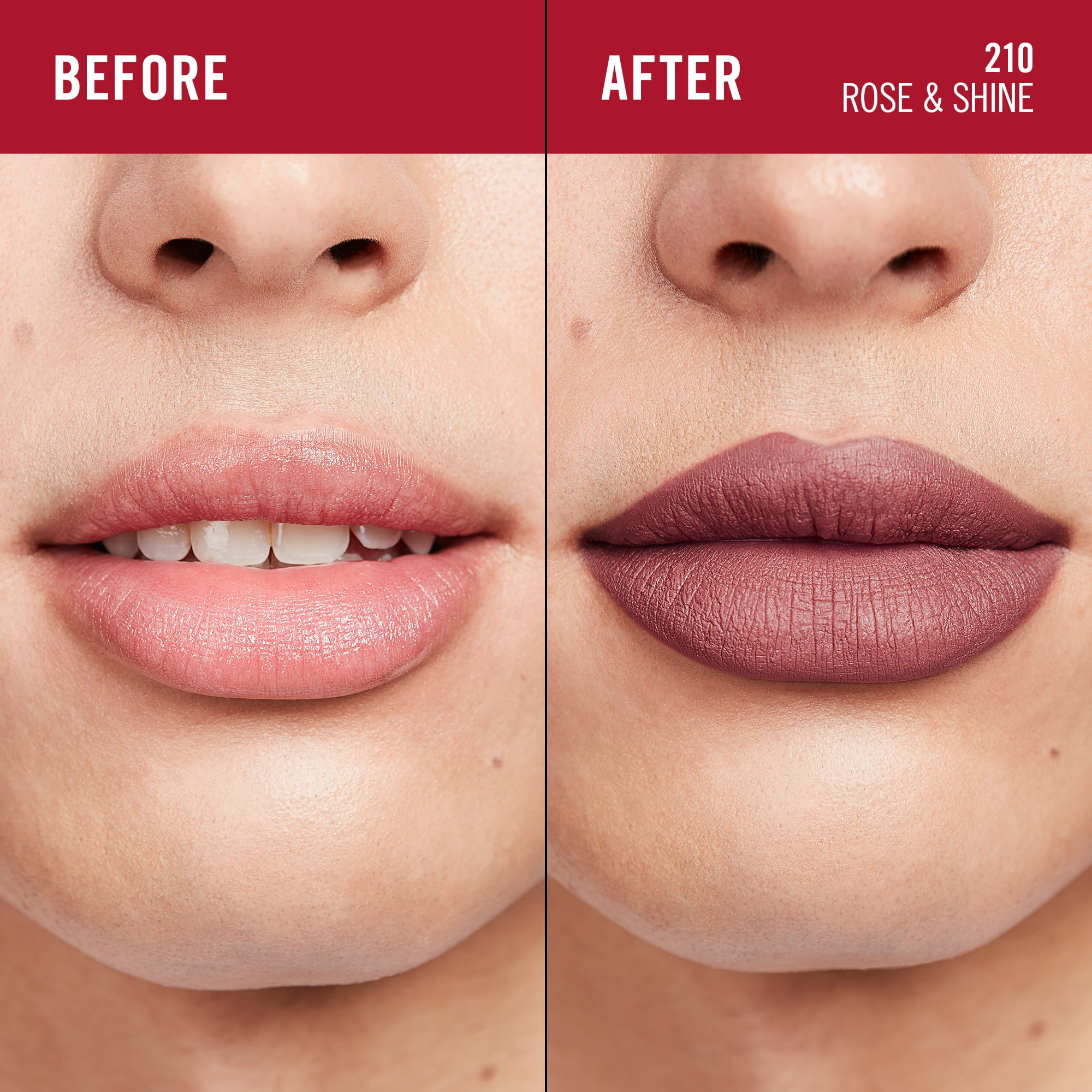 RIMMEL Lasting Mega Matte Liquid Lipstick, 210 Rose & Shine, 0.25 fl oz