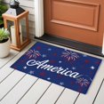 thumbnail image 4 of 2x3 Ft Entryway Area Rug, American Independence Day Kitchen Rug Runner Washable Floor Mat, Red Blue Fireworks Retro Stars Non Slip Indoor Door Mat Throw Carpet for Bathroom Living Room Bedroom, 4 of 8