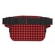 thumbnail image 3 of Fotbe Buffalo Plaid Red Black Cangurera Cuadrada con Estampado de Doble Capa, Bolsa de Cintura Ajustable Mini para Hombres y Mujeres, 3 of 9