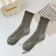 thumbnail image 4 of vnanda Soft Socks 1 Pair Unisex Socks Pure Color Knitted Mid-tube Ankle Protection Soft High Elasticity Anti-slip Warm No Odor Sweat Absorption Adult Four, 4 of 8
