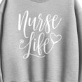 thumbnail image 2 of Instant Message - Nurse Life - Women's Oversized Fleece Crew Sweatshirt, 2 of 5