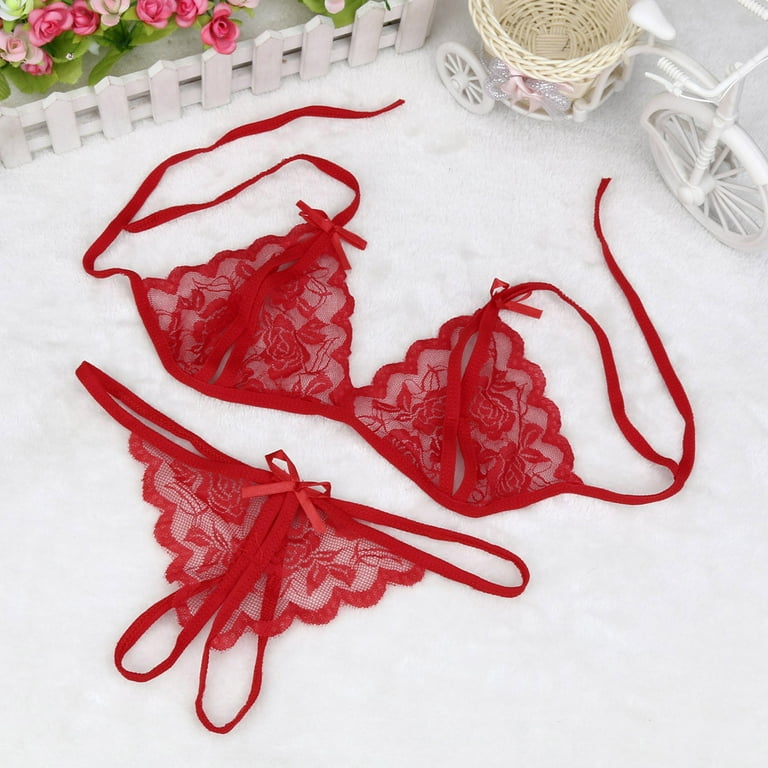 HUPOM Seamless Panties For Women Womens Underwear High Waist Casual Belt  Elastic Waist Red L 
