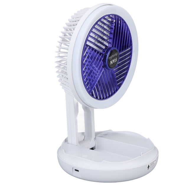 Ventilador de escritorio USB, ventilador de refrigeración de mesa de escritorio LED ABS, ventilador de viaje de refrigeración silencioso plegable para el hogar, escuela, oficina, dormitorio