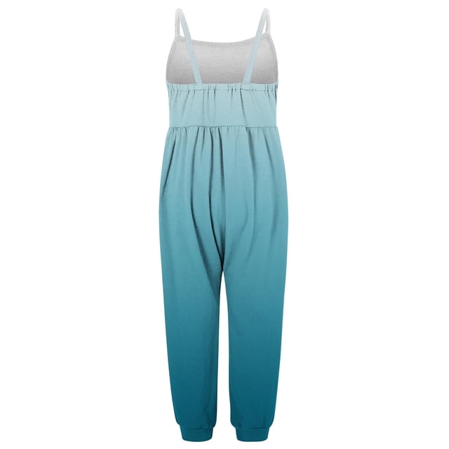 Plebaso Combinaison à Bretelles pour Bébé Filles Dégradé de Couleurs Pantalons Vêtements d'Été pour Bébé