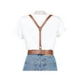 thumbnail image 7 of INSPIRE CHIC Unisex Vintage PU Leather Y Back Suspenders Adjustable Holes Belts for Women Men 27.17-33.07" Brown, 7 of 7