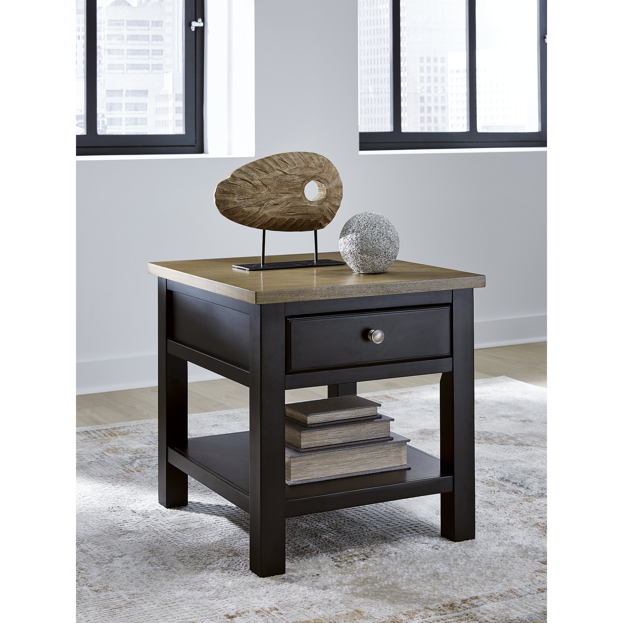 Signature Design by Ashley Drazmine 1 Drawer End Table, Brown