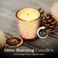 thumbnail image 6 of SLS SUPPLY FLORA - Mercury Glass Votive Candles Set of 72 - Small Candles in Candle Jars, Decorative Candles for Wedding Favors Gifts or Home Decor Soy Wax 8-10 Hour Burn Time - Rose Gold, 6 of 9