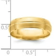 thumbnail image 3 of 14K Yellow Gold Heavy Comfort Fit Brush Satin Fancy Band (Size 11) Made In United States yb117h-11, 3 of 5