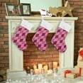 thumbnail image 6 of GZHJMY Pink Argyle Christmas Stockings 1PCS, Large Xmas Stockings Gift Decorations and Party Supplies,Used for Fireplace Decoration Socks Christmas Tree Decoration, 6 of 7