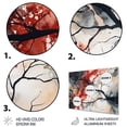 thumbnail image 3 of Designart "Captivating Liquid Ink in Red and Black" Modern Geometric Metal Wall Decor, 3 of 5