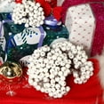 thumbnail image 6 of Christmas Ornaments,Artificial Frosted Holly Berries,QZS Fake Berries for Garden,Durable Holidays Party Supplies for Indoor and Outdoor Use,White, 6 of 6