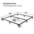 thumbnail image 2 of ZIYOO 9 inch King Size Metal Bed Frame with Recessed Legs, Heavy Duty Bed Base, Easy Assembly, Noise-Free, 2 of 6