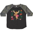 thumbnail image 3 of Inktastic Woodland Moose Spring Flowers Girls Toddler T-Shirt, 3 of 5