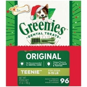 Greenies Christmas Limited Edition Packaging Teenie Dog Dental Treats, 96-Count, 27 oz. Box