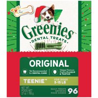 GREENIES Christmas Limited Edition Packaging Teenie Dog Dental Treats, 96-Count, 27 oz. Box