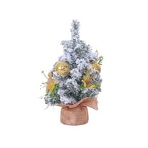 Christmas Tree 7.87inch Artificial Christmas Pine Tree Mini Christmas Tree Desktop,Bottle Brush Fake Trees with Wooden Base for Table Top Christmas Indoor Home Decor Holiday Party Gifts