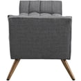 thumbnail image 4 of Hawthorne Collections Fabric Bedroom Bench in Gray, 4 of 6