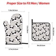 thumbnail image 2 of Honeii Cute Panda Pattern Oven Mitts and Pot Holders, Silicone Oven Gloves,500 F Heat Resistant Oven Mitts Sets, 4PCS, 2 of 6