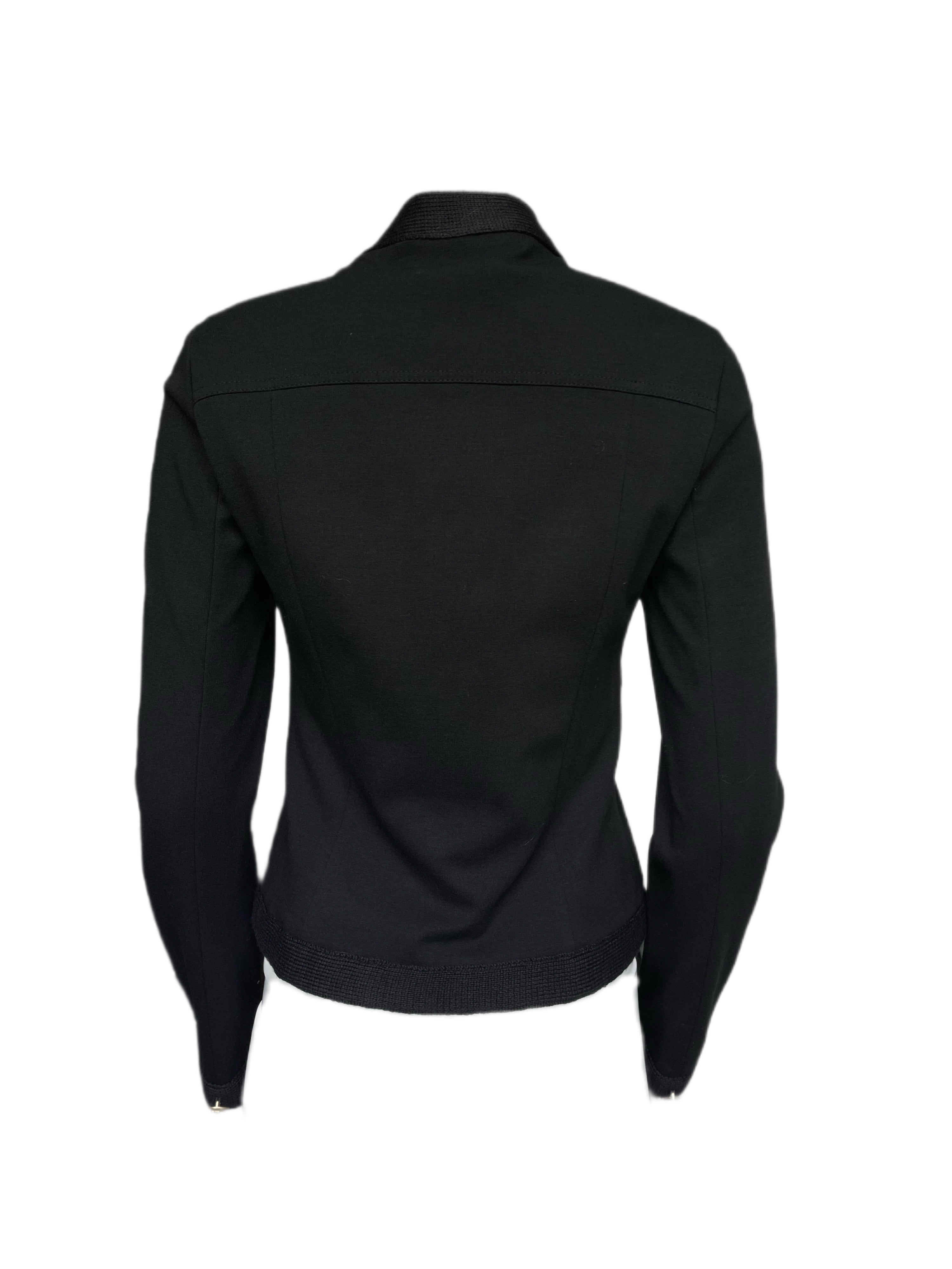 PAOLA FRANI Women's Giacca Zip Up Sweater Jacket 10 Black