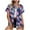 Multicolor, variant on Tops for Women under $5 Short Sleeved Hawaiian Printed Lapel Button Casual Blouse Multicolor