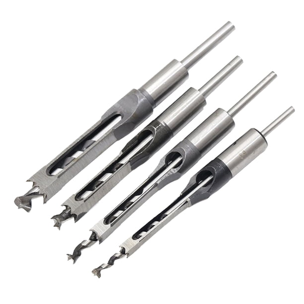 Brocas cuadradas de 4 piezas, brocas, herramientas de grabado, 6,4 / 9,52 / 12,7m broca profesional para carpintería Macarena Brocas