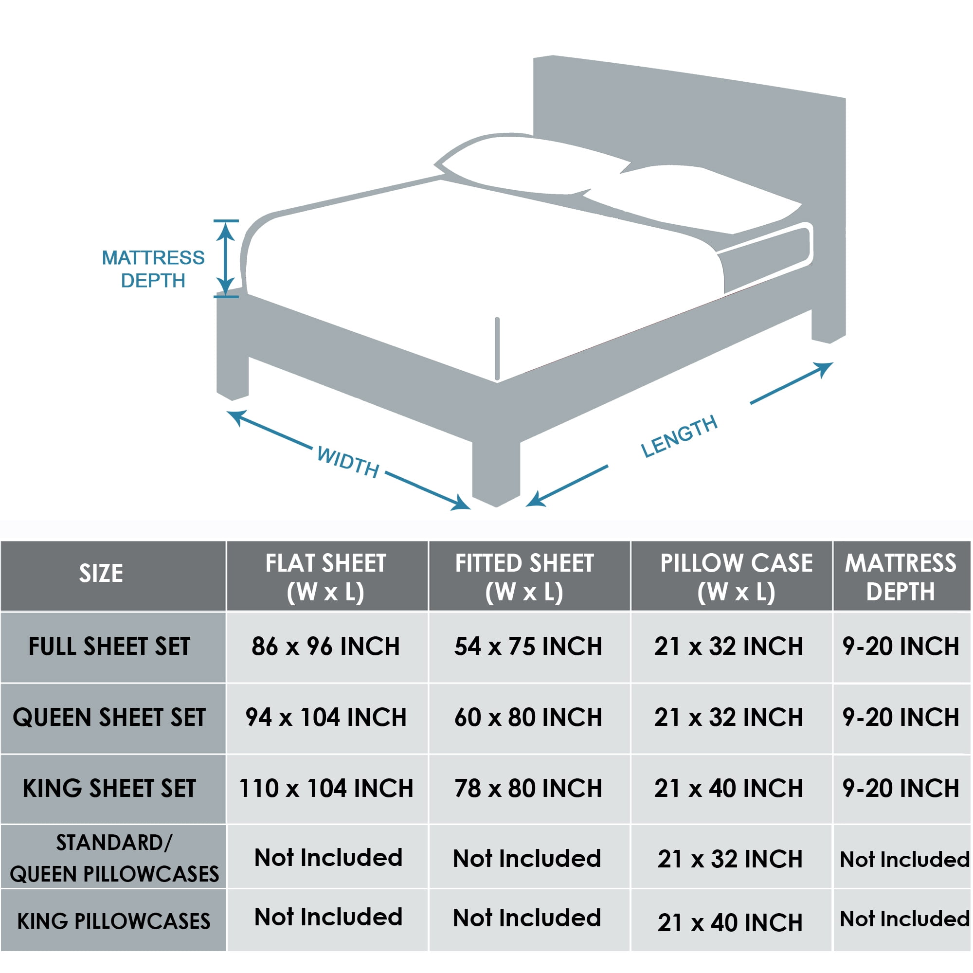 Hotel Style 4-Piece 1000 Thread Count Egyptian Cotton Bedding Sheet Set, King, Arctic White