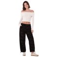 thumbnail image 2 of No Boundaries Mid Rise Parachute Cargo Pants, 28" Inseam, Women's and Women's Plus, 2 of 6