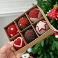thumbnail image 4 of Honeeladyy 6 PCS Christmas Felt Ornaments Balls Small Christmas Tree Hanging Ornaments Felted Ball Decor for Xmas Party Tree Decoration, 4 of 6