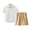 Khaki, variant on 2 Piece Lounge Sets Short Sleeve Pjs Shorts Back to School Casual Outfits Set Lapel Clothing Set and Shorts Summer Wear