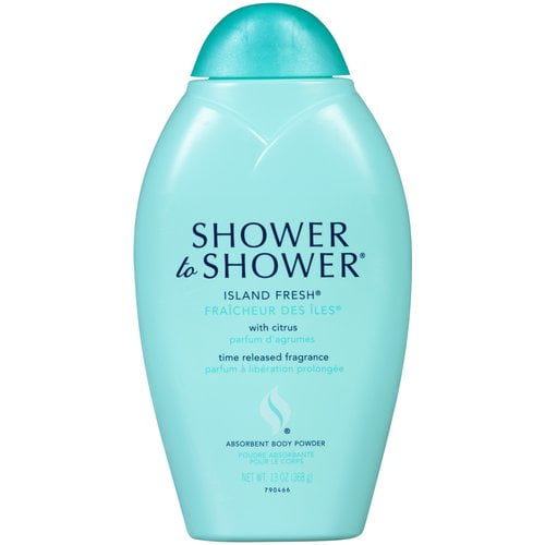 Shower to Shower Island Fresh with Citrus Absorbent Body Powder, 13 oz