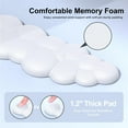 thumbnail image 4 of Ergonomic White Wrist Rest Set - Cloud Mouse Pad with Wrist Support & Keyboard Wrist Rest for Computer/Laptop - Comfortable Gaming & Office Wrist Cushion, 4 of 5