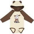 thumbnail image 3 of Inktastic Little Brown Cow Boys or Girls Long Sleeve Baby Bodysuit, 3 of 5