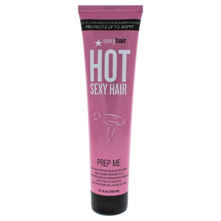 Sexy Hair Hot Prep Me Heat Protection Blow Dry Primer - 5.1 oz (Best Blow Dry Mousse)