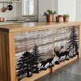 thumbnail image 6 of Deer Silhouettes Tier Curtains 36 Inch Length, Trees Wooden Retro Art Farmhouse Cafe Short Curtains for Bathroom Over Sink, Small Kitchen Curtain Light Filtering Tiered Drapes 2 Panels 27.5"Wx36"L, 6 of 8
