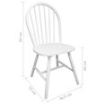 thumbnail image 4 of vidaXL Dining Chairs 2 pcs White Solid Rubber Wood, 4 of 4
