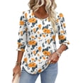 thumbnail image 2 of Blusas XIEERDUO de primavera para mujer, elegantes e informales, mangas 3/4, 2 of 5