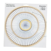 Large Handmade Creativity Round Wooden Loom for Knitting Coaster Vintage Style Network DIY - round wooden loom