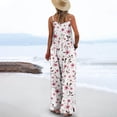 thumbnail image 2 of UPPADA Boho Jumpsuits for Women Casual Sleeveless Spaghetti Strap Rompers Floral Print Wide Leg Jumpsuits Overalls Dressy Trendy One Piece Outfits Multicolor,S, 2 of 5