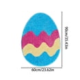 thumbnail image 3 of Qiopertar Easter Egg Floor Mat, Non-Slip Door Mat for Indoor Outdoor Use, Colorful Polyester Rug for Porch Bathroom Kitchen Laundry Room Home Decor, 3 of 7