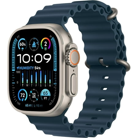 Watch Ultra 2 GPS + Cellular 49mm Titanium Case with Blue Ocean Band MREG3LL/A