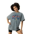 thumbnail image 3 of Women's Gameday Couture Gray Kansas Jayhawks Snow Washed Relaxed Fit Classic T-Shirt, 3 of 4