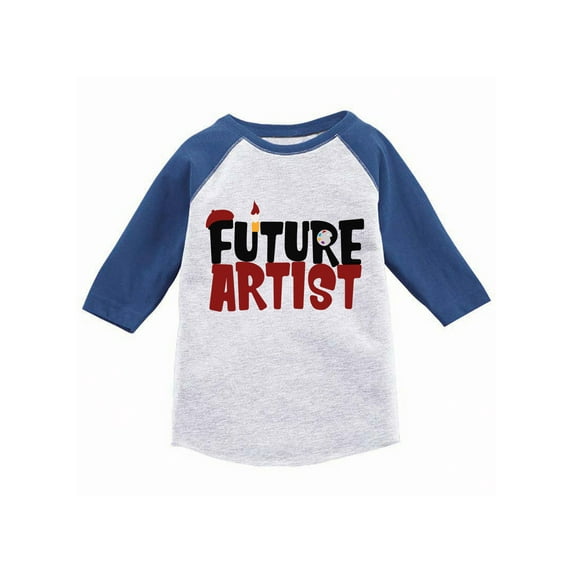 Awkward Styles Future Artist Toddler Raglan Kids Artist Baseball Shirts Paint Palette Cute Art Jersey Tshirts for Boys Cute Art Jersey Tshirts for Girls Funny Birthday Gifts Painter T shirts for Kids