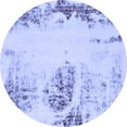 thumbnail image 1 of Ahgly Company Machine Washable Indoor Round Abstract Blue Modern Area Rugs, 7' Round, 1 of 4
